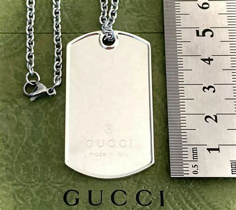 gucci dog tags chain